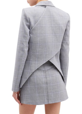 Back View - Click To Enlarge - DION LEE - 'Binary' detachable panel houndstooth check plaid blazer
