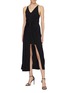 Figure View - Click To Enlarge - DION LEE - Buckled gathered split front dress