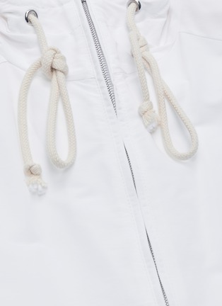 Detail View - Click To Enlarge - PLAN C - Hooded half-zip high-low parka dress