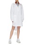 Figure View - Click To Enlarge - PLAN C - Hooded half-zip high-low parka dress