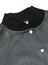  - PLAN C - Contrast sleeve leather bomber jacket
