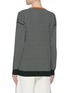 Back View - Click To Enlarge - PLAN C - Windowpane check V-neck sweater