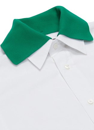  - PLAN C - Detachable knit collar poplin shirt