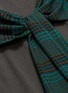 Detail View - Click To Enlarge - PORTSPURE - Sash tie tartan check plaid panel T-shirt dress