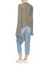 Back View - Click To Enlarge - PORTSPURE - Asymmetric drape sweater