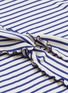  - PORTSPURE - Sash tie drape split sleeve stripe shirt