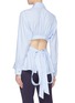 Back View - Click To Enlarge - MAGGIE MARILYN - 'Choose Your Direction' tie back cutout waist stripe peplum shirt