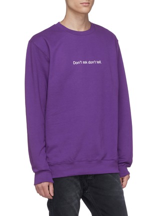 Detail View - Click To Enlarge - F.A.M.T. - 'Don't Ask Don't Tell' print unisex sweatshirt