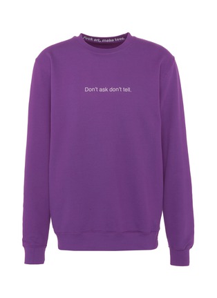 Main View - Click To Enlarge - F.A.M.T. - 'Don't Ask Don't Tell' print unisex sweatshirt