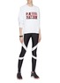 Figure View - Click To Enlarge - P.E NATION - 'Sweep' contrast stripe performance leggings