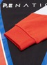  - P.E NATION - 'Buzzer' logo print colourblock stripe oversized sweatshirt