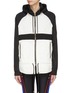 Main View - Click To Enlarge - P.E NATION - 'Block Out' stripe sleeve colourblock hooded spray jacket