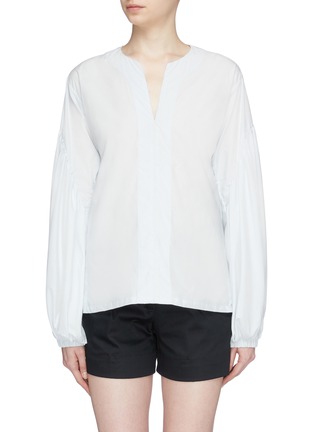 Main View - Click To Enlarge - SILVIA TCHERASSI - 'Alcondera' balloon sleeve button back V-neck blouse