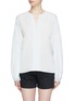 Main View - Click To Enlarge - SILVIA TCHERASSI - 'Alcondera' balloon sleeve button back V-neck blouse