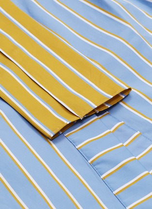Detail View - Click To Enlarge - SILVIA TCHERASSI - 'Silene' cutout bow bustier panel stripe shirt dress