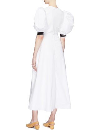 Back View - Click To Enlarge - SILVIA TCHERASSI - 'Miosotis' bow front puff sleeve dress
