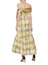 Back View - Click To Enlarge - SILVIA TCHERASSI - 'Brownea' bow drape check plaid silk off-shoulder peplum dress