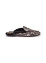 Main View - Click To Enlarge - SAM EDELMAN - 'Linnie' faux fur trim floral jacquard horsebit loafer slides
