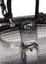 Detail View - Click To Enlarge - DELVAUX - 'Brillant Mini' ombré patent alligator leather satchel