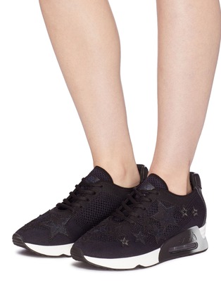 Figure View - Click To Enlarge - ASH - 'Lucky Star' appliqué knit sneakers