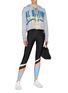 Figure View - Click To Enlarge - P.E NATION - 'Rocket Shot' slogan print lace-up cropped hoodie
