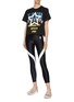Figure View - Click To Enlarge - P.E NATION - 'Free Fly' contrast stripe performance leggings