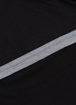  - THE VIRIDI-ANNE - Layered panel high-low cotton-silk long sleeve T-shirt