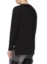 Back View - Click To Enlarge - THE VIRIDI-ANNE - Layered panel high-low cotton-silk long sleeve T-shirt