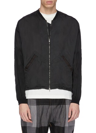 Main View - Click To Enlarge - THE VIRIDI-ANNE - Patchwork cropped bomber jacket