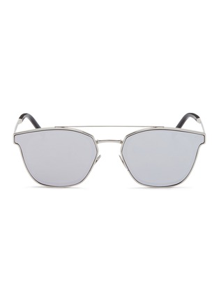 Main View - Click To Enlarge - SAINT LAURENT - 'Classic 28' mirror metal square sunglasses