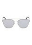 Main View - Click To Enlarge - SAINT LAURENT - 'Classic 28' mirror metal square sunglasses