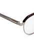 Detail View - Click To Enlarge - SAINT LAURENT - Metal rim tortoiseshell acetate round optical glasses