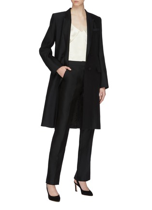 Figure View - Click To Enlarge - THOMAS PUTTICK - Split back cuff suiting pants
