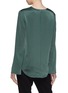Back View - Click To Enlarge - THEORY - 'Bringam' split cuff silk georgette top