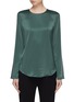 Main View - Click To Enlarge - THEORY - 'Bringam' split cuff silk georgette top