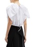 Back View - Click To Enlarge - MATICEVSKI - 'Facet' ruched puff sleeve cropped poplin blouse