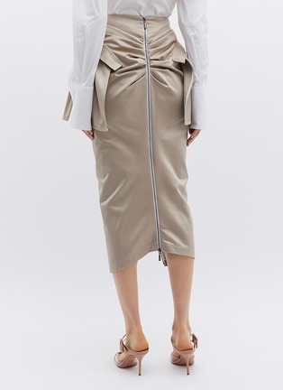 Back View - Click To Enlarge - MATICEVSKI - 'Valiant' zip peplum panel skirt
