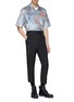 Figure View - Click To Enlarge - THE WORLD IS YOUR OYSTER - Zip cuff pintucked pants