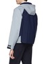 Back View - Click To Enlarge - THE WORLD IS YOUR OYSTER - Mix appliqué colourblock hooded windbreaker jacket