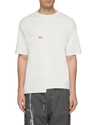 Main View - Click To Enlarge - OAKLEY BY SAMUEL ROSS - Logo print panelled T-shirt