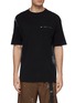 Main View - Click To Enlarge - OAKLEY BY SAMUEL ROSS - Paint stroke print zip outseam panelled hem T-shirt