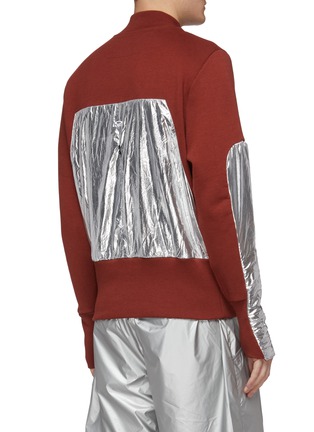 Back View - Click To Enlarge - OAKLEY BY SAMUEL ROSS - Metallic panel half-zip sweatshirt