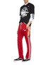 Figure View - Click To Enlarge - DOUBLET - 'Chaos' embroidered stripe outseam track pants