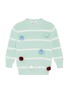 Main View - Click To Enlarge - PH5 - Pompom appliqué stripe sweater