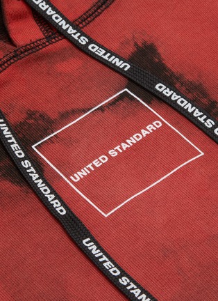  - UNITED STANDARD - 'Research' slogan print tie-dye effect hoodie