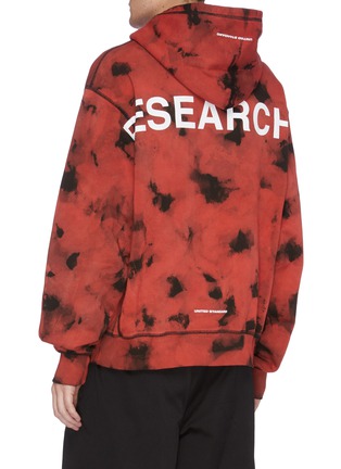 Back View - Click To Enlarge - UNITED STANDARD - 'Research' slogan print tie-dye effect hoodie