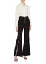 Figure View - Click To Enlarge - ELISSA MCGOWAN - 'Psyche' split front crepe flared pants