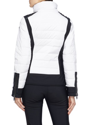 Back View - Click To Enlarge - GOLDBERGH - 'Veloce' faux leather shoulder down puffer ski jacket