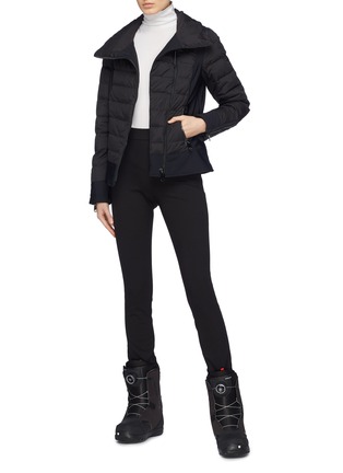 Figure View - Click To Enlarge - GOLDBERGH - 'Veloce' faux leather shoulder down puffer ski jacket