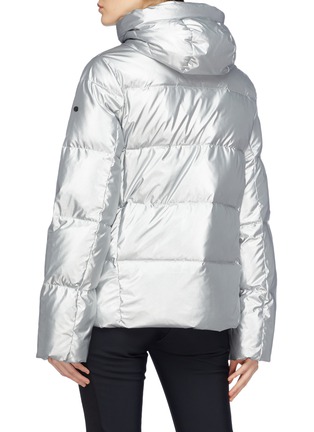 Back View - Click To Enlarge - GOLDBERGH - 'Nuvola' hooded metallic down puffer ski jacket